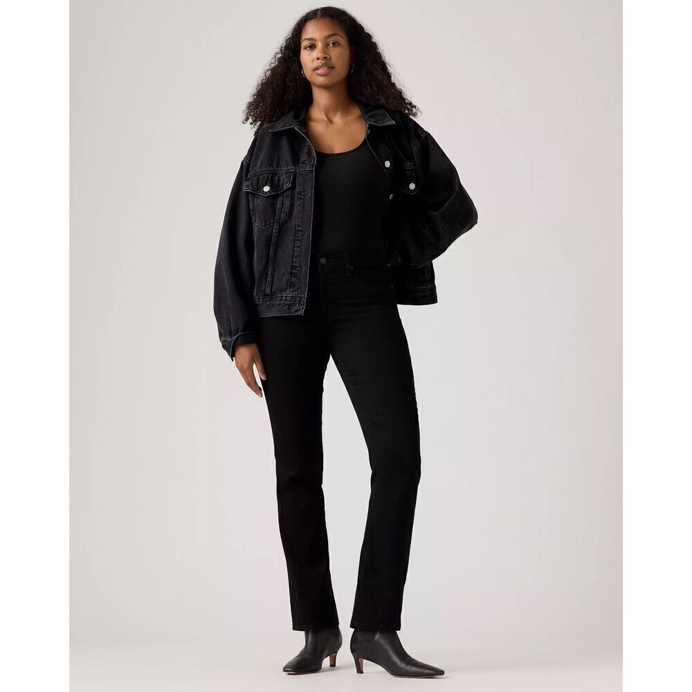 Levi’s 314 Shaping Straight Black Women’s Jeans Mid Rise Tummy Control 30x32 - Picture 15 of 15